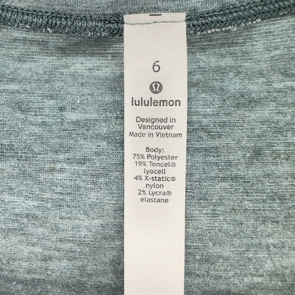 LULULEMON Knot Gonna Fly Tank Top WOMENS 6 Heathered Deep Cove GREEN - Picture 10 of 10